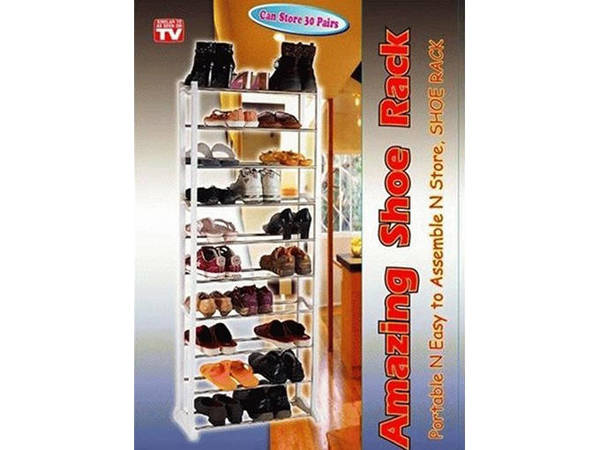 Metal shoe rack 30 pairs cabinet shoe rack