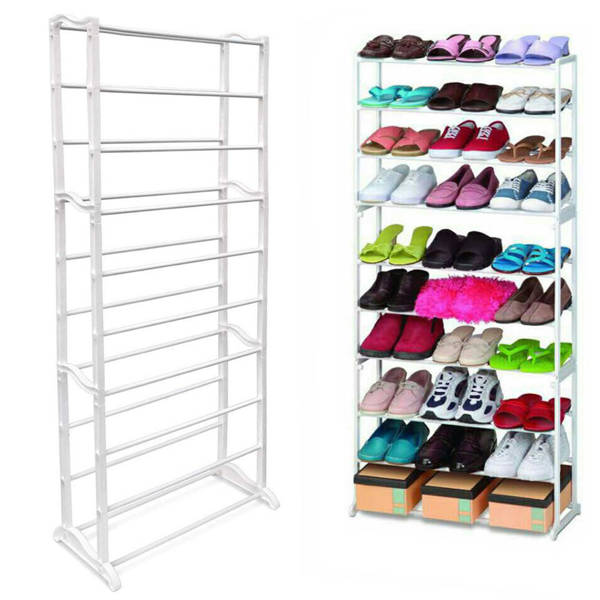 Metal shoe rack 30 pairs cabinet shoe rack