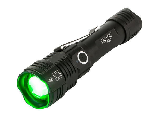 Military tactical bailong led torch zoom