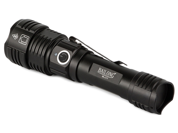 Military tactical bailong led torch zoom