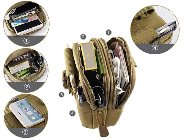 Military tactical molle belt pouch