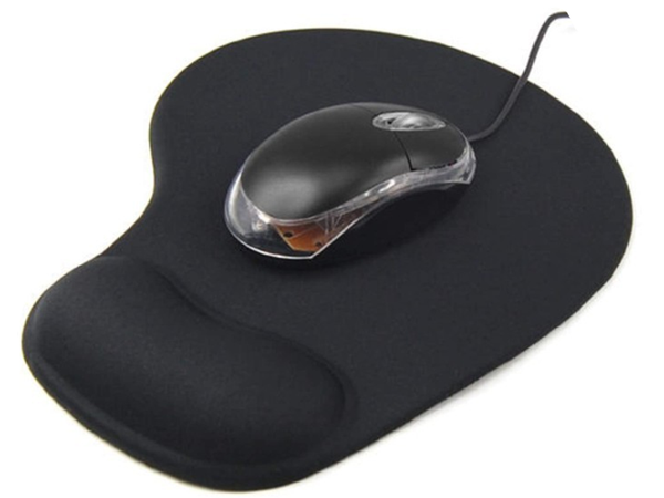 Mouse pad under wrist ergonomic gel memory