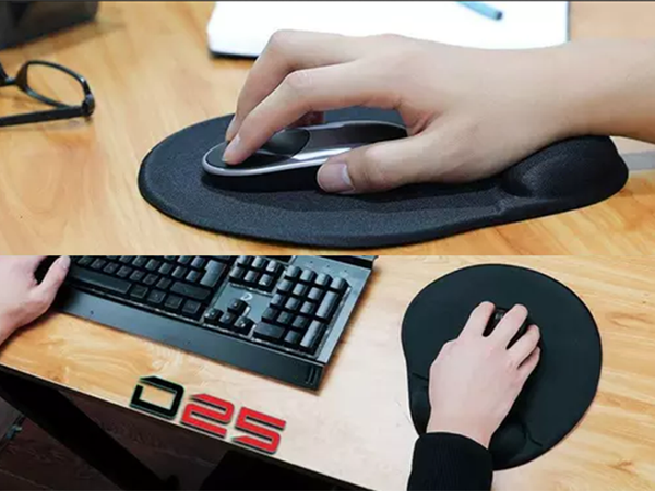 Mouse pad under wrist ergonomic gel memory