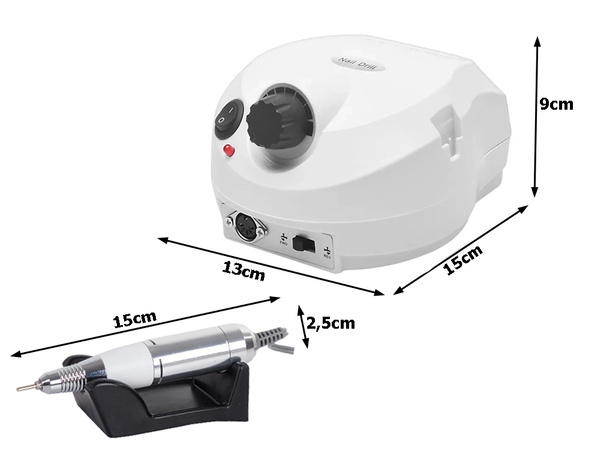 Nail milling machine manicure pedicure + cutters 65w professional for home