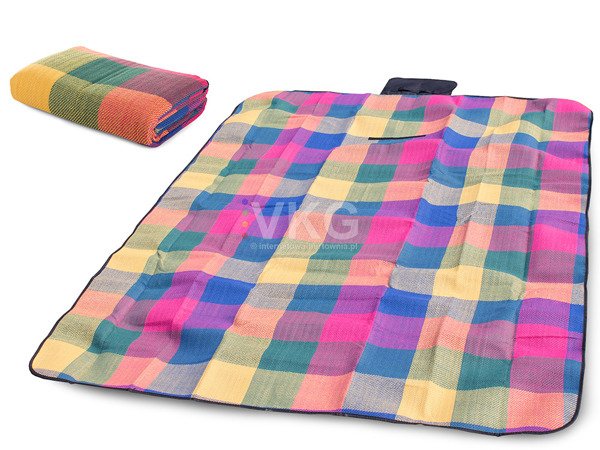 PICNIC BLANKET FOLDING WATERPROOF SIZE: 150 x 200cm  Color: colorful checkered pattern