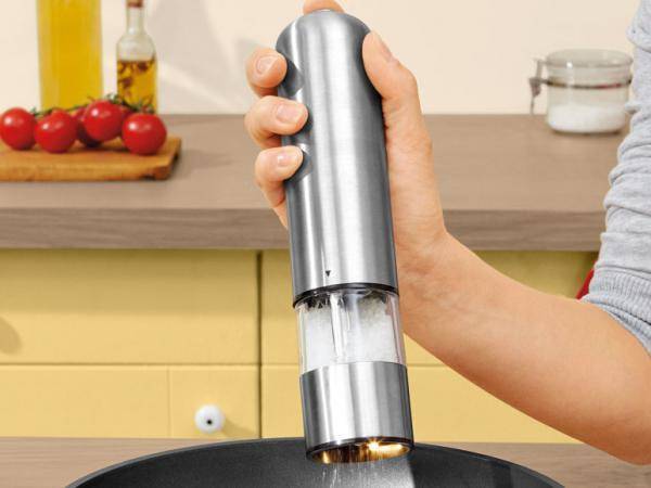 Pepper mill salt spice inox electric