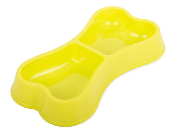 Plastic bowl for dogs cats double 150ml x 2