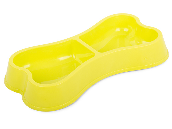 Plastic bowl for dogs cats double 150ml x 2