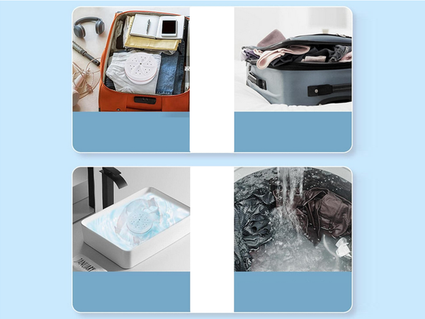 Portable mini travel washing machine rotary washing machine