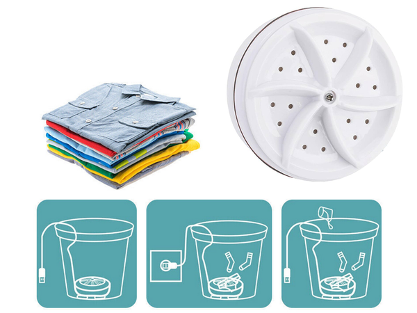 Portable mini travel washing machine rotary washing machine