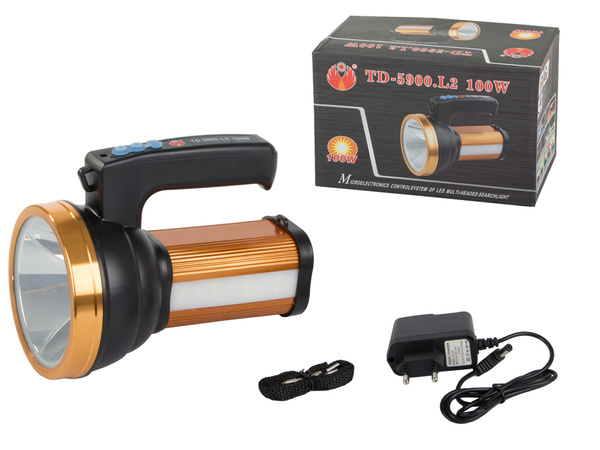 Powerful rechargeable led camping searchlight