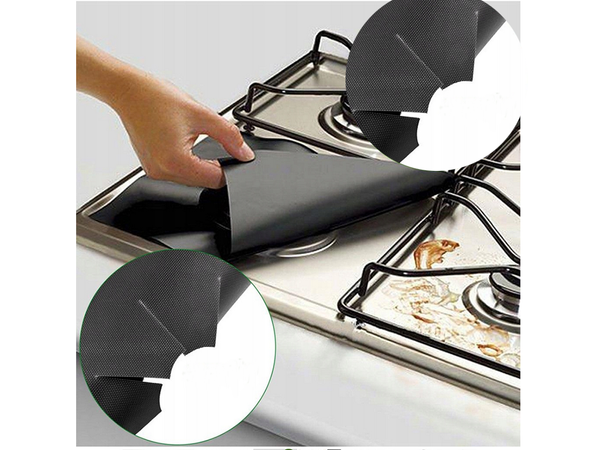 Protective burner mat for gas cookers set of 4 mats