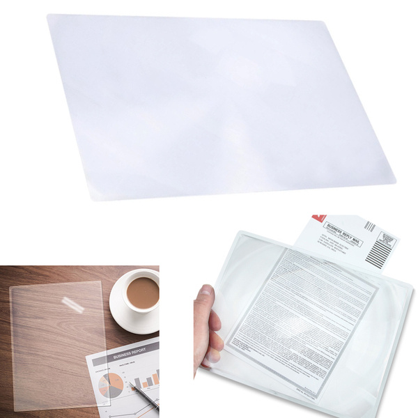 Reading magnifier fresnel lens a4 page