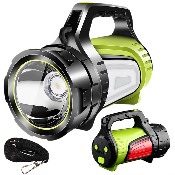 Rechargeable led torch searchlight powerful powerbank