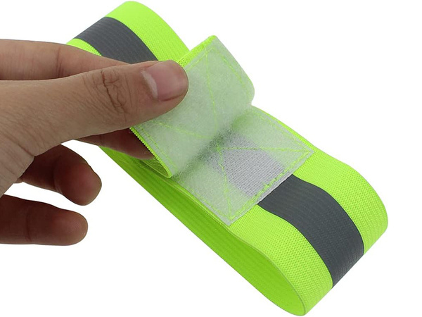 Reflective eye patch flexible wristband yellow 2pcs