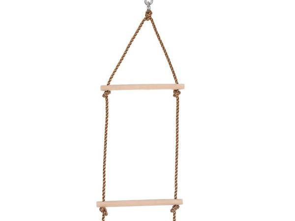 Rope ladder wooden garden swing