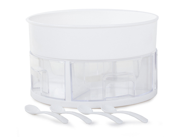 Rotating organiser for kitchen drawer container