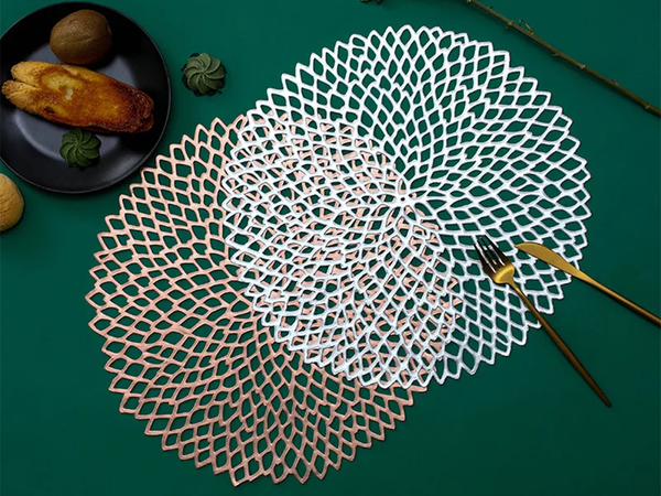 Round kitchen table mat openwork decorative table mat