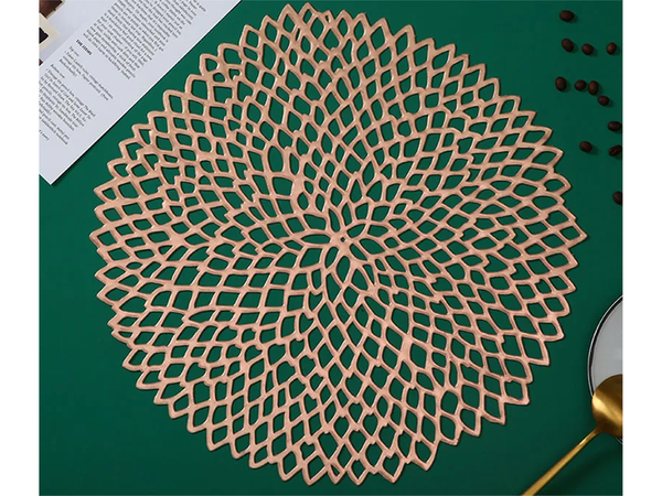 Round kitchen table mat openwork decorative table mat