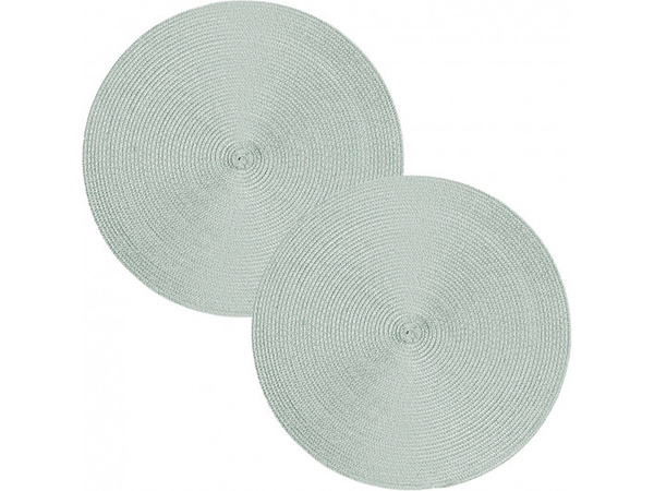 Round placemat for kitchen table plaited table mat grey