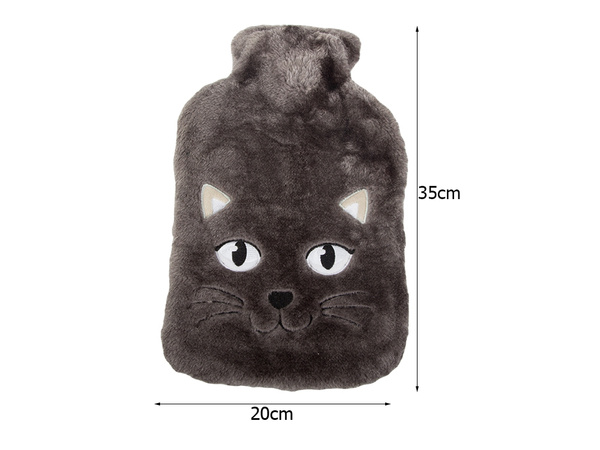 Rubber thermofor in a cover water heater plush kitten for children