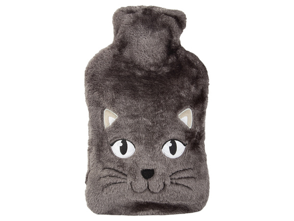 Rubber thermofor in a cover water heater plush kitten for children