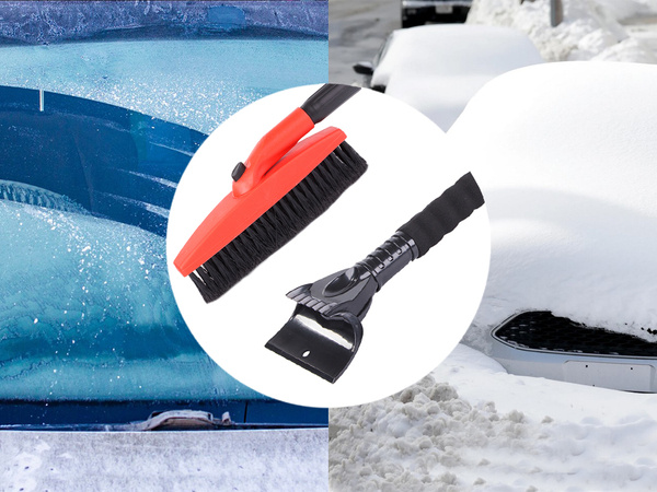 Scraper brush telescopic brush folding glass ice snow 2in1