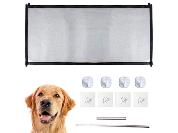 Security gate partition dog cat door