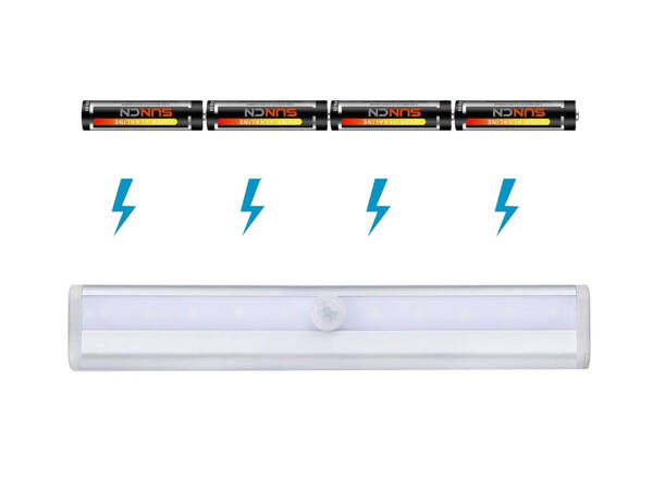 Self-adhesive cupboard rail light