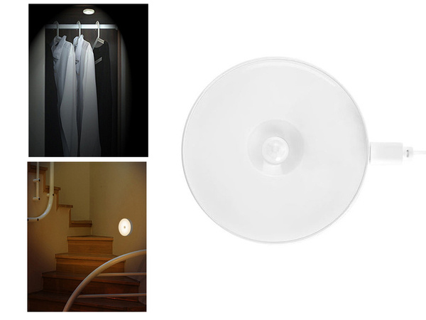 Self-adhesive led lamp with dusk-to-dawn movement sensor night light for stairs