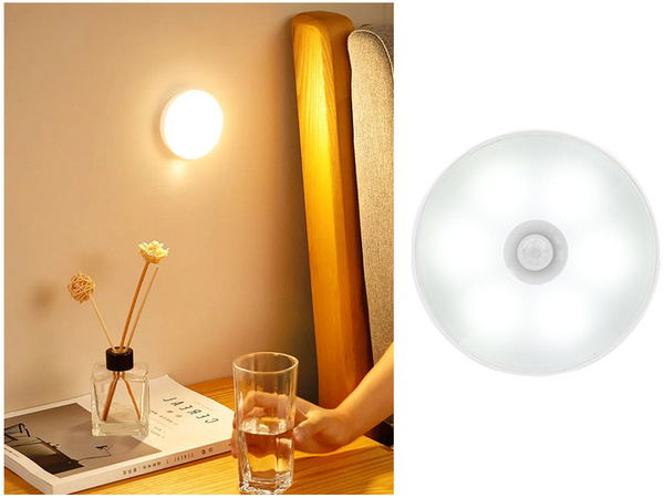 Self-adhesive led lamp with dusk-to-dawn movement sensor night light for stairs