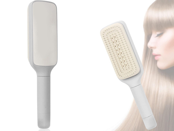 Self-cleaning hair brush for combing anti-static combing