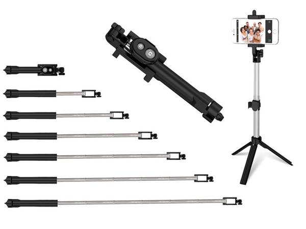 Selfie holder stich tripod pole remote control