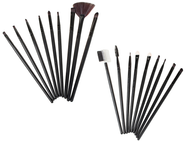 Set of 24 professional make-up brushes case