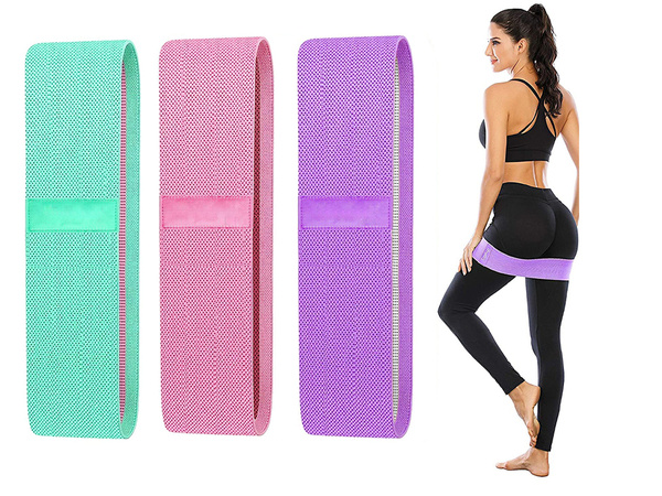 Set of 3 elastic bands for exercise