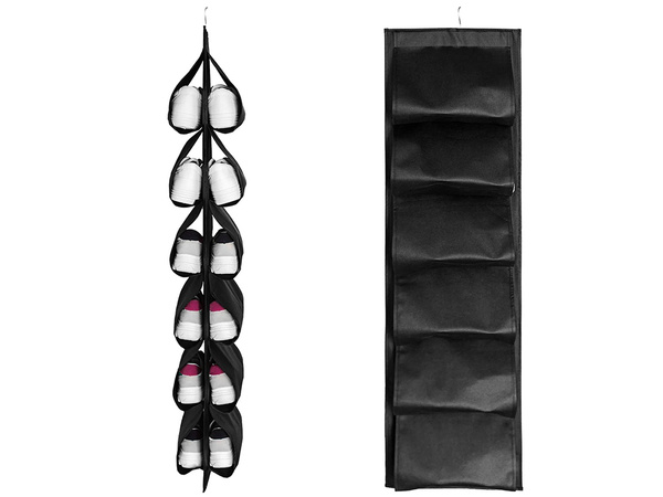 Shoe organiser for wardrobe hanging shoe rack 12 pairs