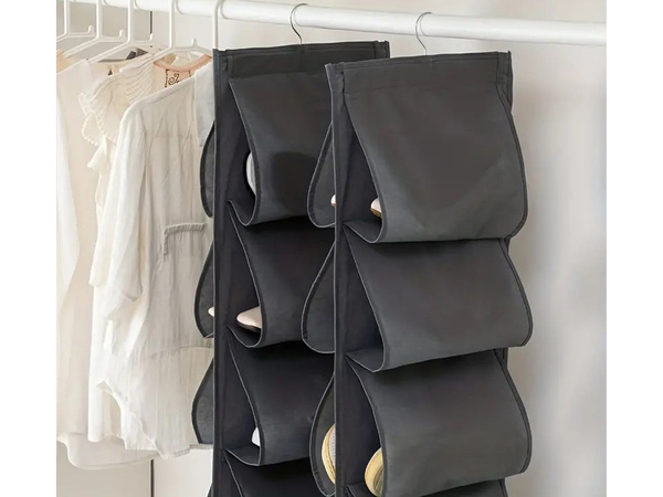 Shoe organiser for wardrobe hanging shoe rack 12 pairs