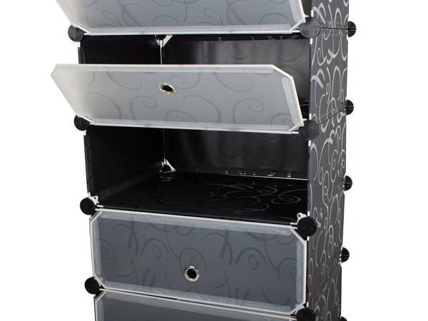 Shoe rack shoe cabinet modular 5 levels