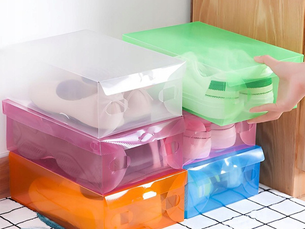 Shoebox shoebox organiser multicoloured transparent 10pcs