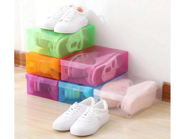 Shoebox shoebox organiser multicoloured transparent 10pcs