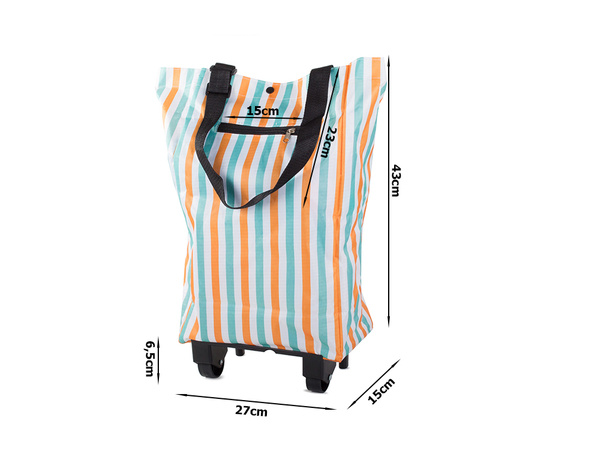Shopping bag shopping trolley with wheels folding shopping bag