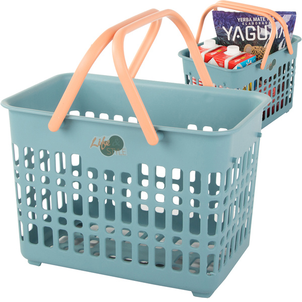 Shopping basket handy for mushrooms vegetables folding handles for picnics