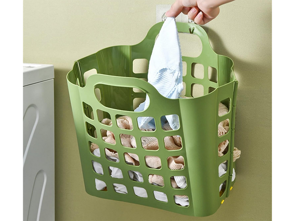 Shopping basket plastic folding laundry basket large