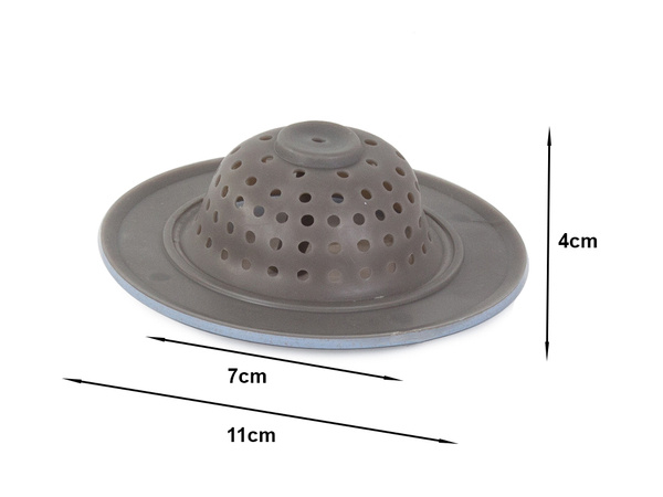 Silicone strainer for kitchen sink drain