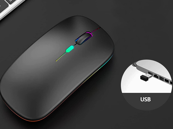 Slim 2.4 ghz bluetooth control optical mouse for pc laptops