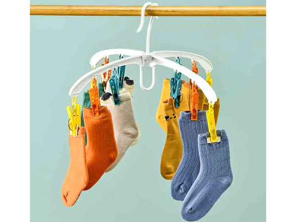 Sock dryer underwear hanging rack 12x clips set