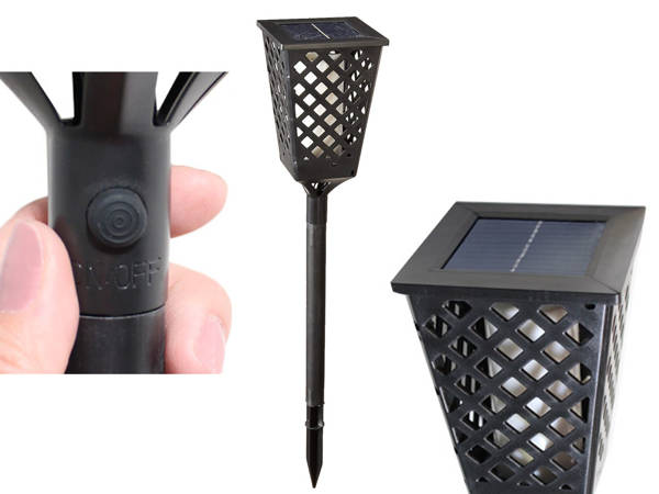 Solar garden lamp torch lantern sensor