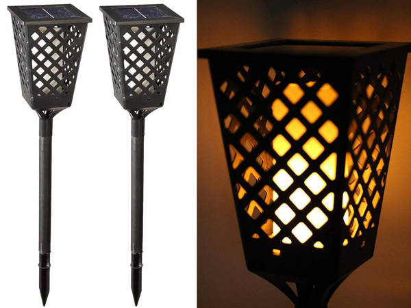 Solar garden lamp torch lantern sensor