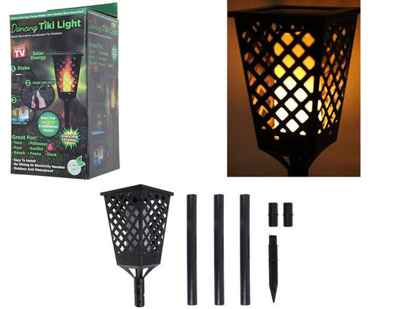 Solar garden lamp torch lantern sensor