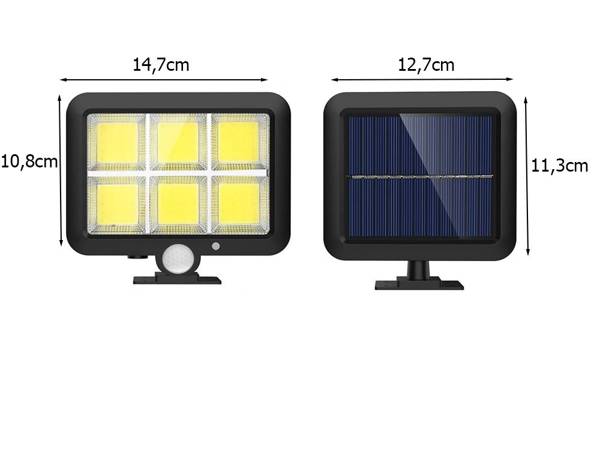 Solar lamp 120 led with twilight movement sensor
